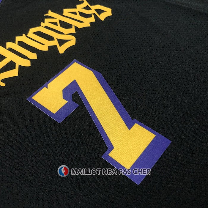 Maillot Los Angeles Lakers Carmelo Anthony NO 7 Ville 2019-20 Noir